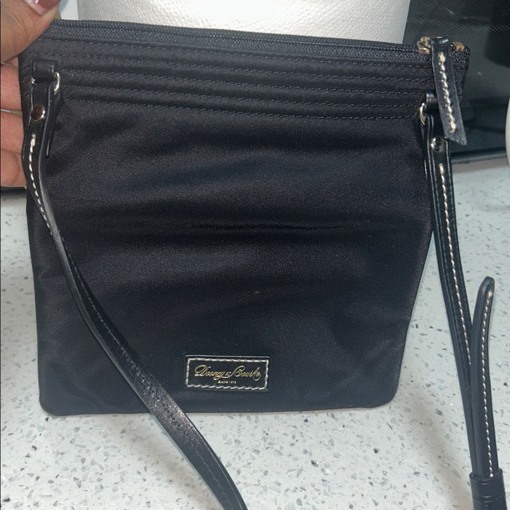 Dooney & Bourke Black Crossbody Bag with Yellow Scarf - Picture 2 of 10